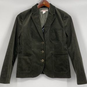 Green Brooks Brothers Corduroy Blazer, Size 4